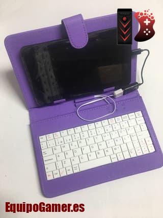 funda con teclado para tablet